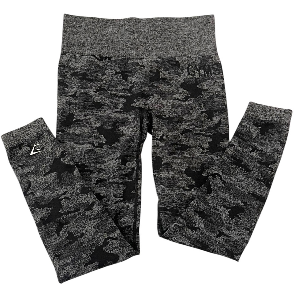 Gymshark Black/Grey Camo Seamless Leggings Women’s Size Small